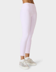 GINGHAM PRINT HIGHRISE LEGGING PINK MULTI Women's Pink Gingham Activewear Legging