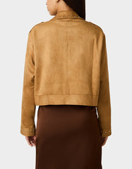 RODEO STUD JACKET CAMEL Women's Fax Suede Camel Jacket