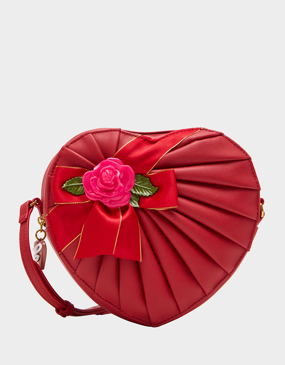 KITSCH RETRO ROMEO RED Women's Valentine's Day Heart Crossbody Handbag