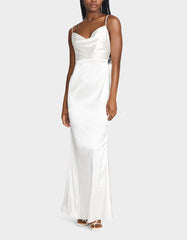 THREAD OF ROSES DRESS WHITE White Maxi Dress with Floral Detailing