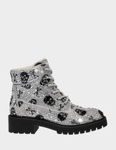 HUDSN Rhinestone Skull Print Booties