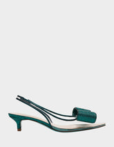 ALLI EMERALD Slingback Kitten Heel