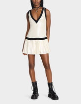 MATCH POINT DRESS WHITE Women's Mini Sequin Dress
