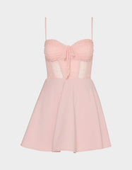 BALLET ROSE DRESS LIGHT PINK Women's Pink Corset A-line Mini Dress