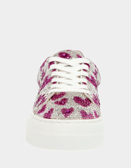 SIDNY FUCHSIA HEARTS Rhinestone Sneaker