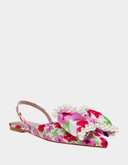 CAMILO WHITE MULTI Floral Slingback Flats