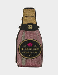 KITSCH BUBBLES SHOULDER BAG PINK Women's Valentine's Day Champagne Bubble Beaded Shoulder Handbag