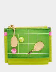 NET WORTH WALLET GREEN Bifold Tennis Women's Wallet