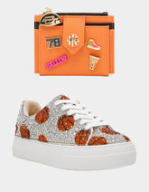 THE SLAM DUNK BUNDLE Women's Rhinestone Basketball Sneaker and Wallet Set