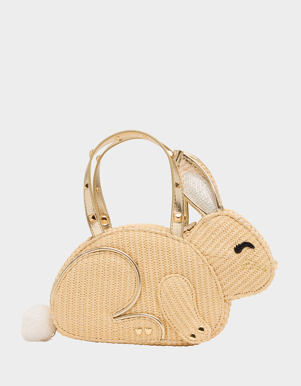 HIP-HOP HANDBAG NATURAL Raffia Bunny-Shaped Easter Handbag