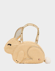 HIP-HOP HANDBAG NATURAL Raffia Bunny-Shaped Easter Handbag