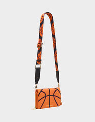 GAME TIME WALLET ON CHAIN ORANGE Women's Basketball Wallet on Chain With Charms