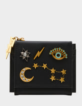 CELESTIAL BIFOLD WALLET BLACK Women's Moon Star Black Wallet
