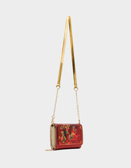 CHINESE NEW YEAR WALLET ON CHAIN RED Women's New Years Heart Crossbody Wallet