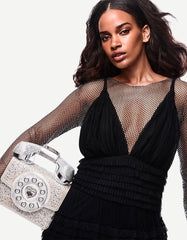 KITSCH MILLION STARS PHONE BAG SILVER