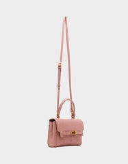 SKULLICIOUS TOP HANDLE BLUSH Women's Blush Pink Skull Top Handle Handbag with Crossbody Strap