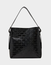 HEADQUARTERS BUCKET SHOULDER BAG BLACK Women's Shoulder Bucket Handbag