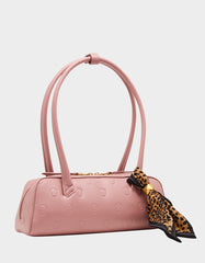 SKULLICIOUS SHOULDER BAG BLUSH Women's Pink Skull Shoulder Handbag with Scarf