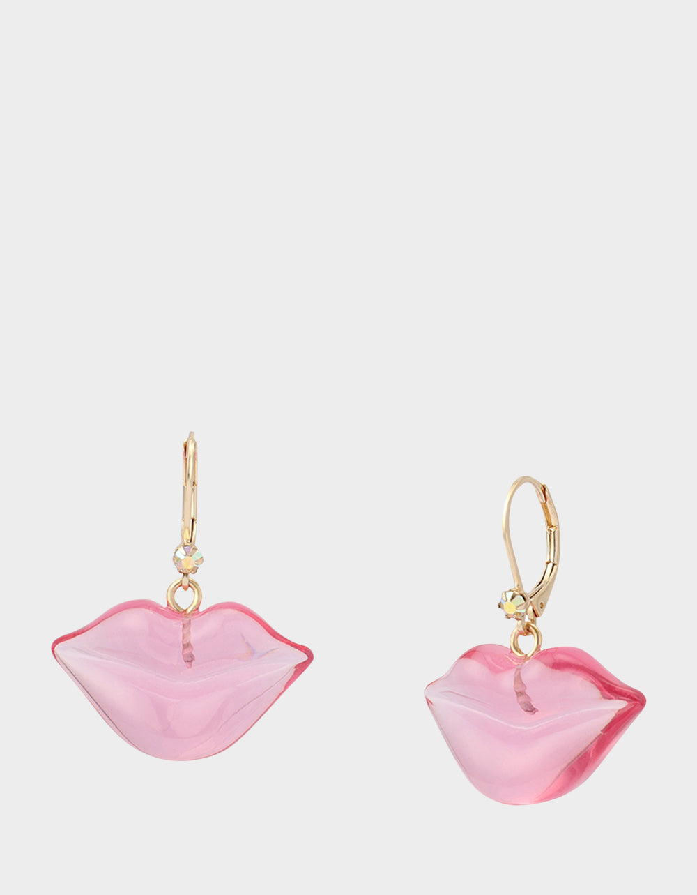 LIPS LEVER BACK EARRINGS PINK Women's Valentine's Day Drop Lips Earrings