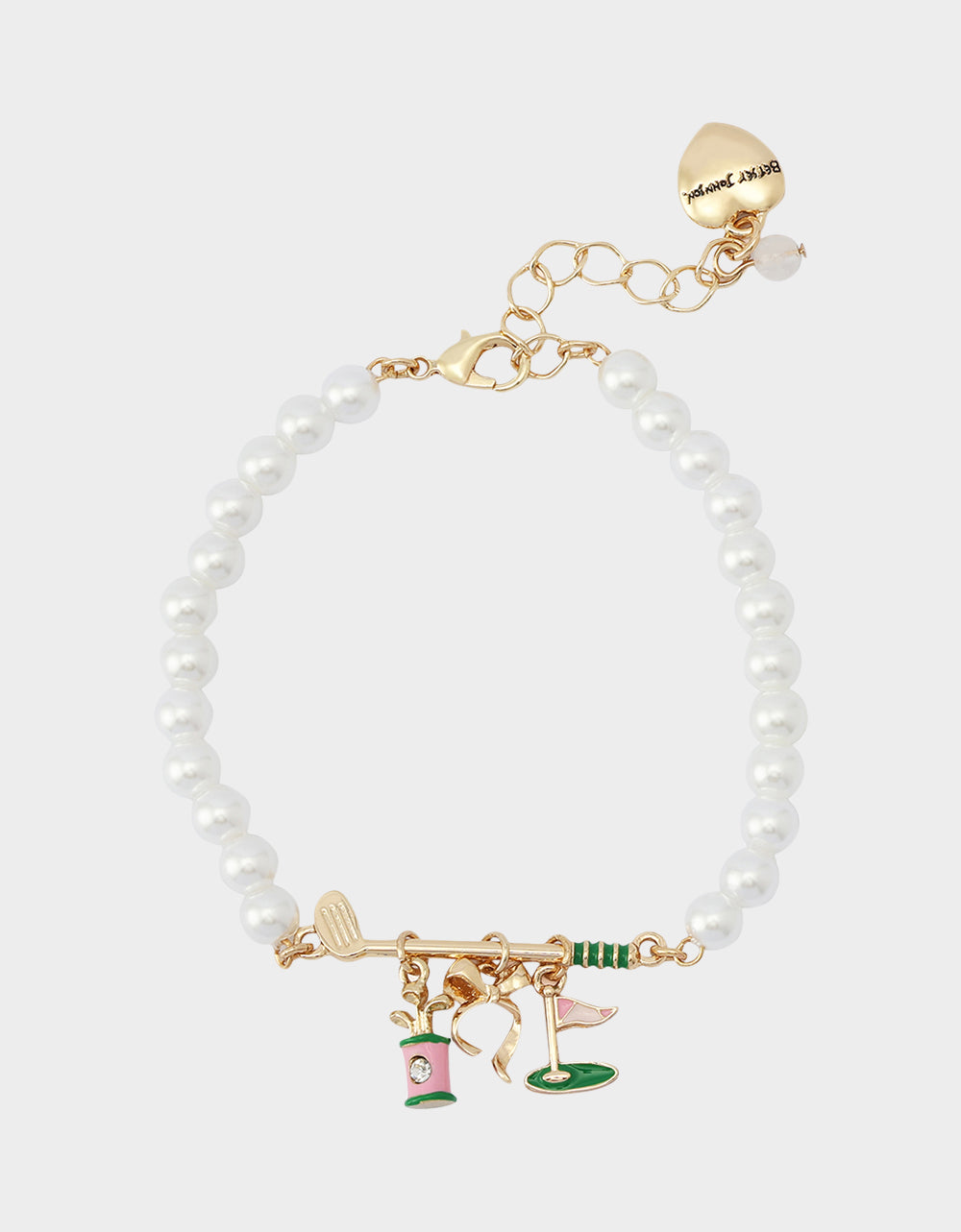 GOLF FLEX BRACELET GREEN Sports-Themed Pearl Charm Women's Bracelet