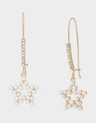 PEARL STAR DROP EARRINGS PEARL Women's Pearl Star Shepherds Hook Earring