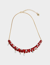 BETSEYS HOLIDAY COIL NECKLACE RED