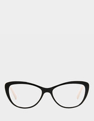 EFFORTLESS CHIC CAT EYE READING GLASSES BLACK Women's Black Nude Cat Eye Reading Glasses
