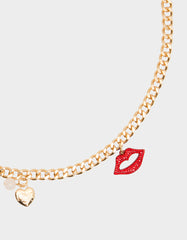 MULTI CHARM CHAIN BELT GOLD Women's Metal Charm Adjustable Belt