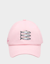 SARDINE EMBROIDERED BASEBALL CAP Women's Pink Sardine Baseball Hat
