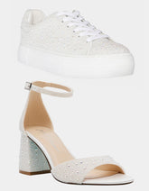HERE COMES THE BRIDE BUNDLE Women's Bridal Pearl Sneakers and Heels Set