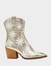TEDDYY GOLD Western Pointed-Toe Ankle Boot