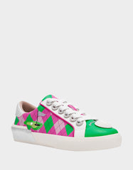 SHERRIE PINK/GREEN MULTI Women's Low-Top Lace-Up Sneaker