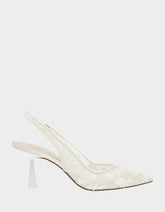NIKKI IVORY Slingback Heels
