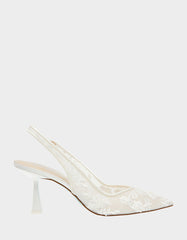 NIKKI IVORY Slingback Heels