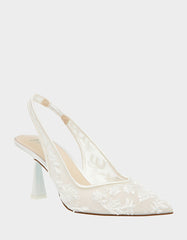 NIKKI IVORY Slingback Heels