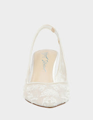 NIKKI IVORY Slingback Heels