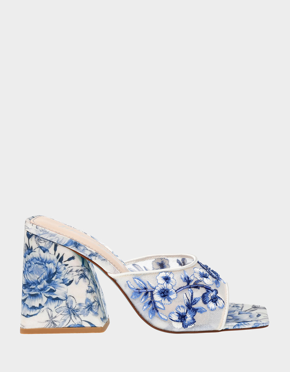 ROO BLUE FLORAL Slip-On Heel