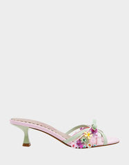 SHIRLEY Pink Multi Women's Kitten Heel Mule Heel