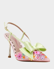 MELISA PINK MULTI Women's Floral Bow Stiletto Heel