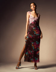 KAMI RHINESTONE Block Heel Open Toe Women's Heel