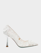 AIMEY Ivory Pointed-Toe Stiletto Pump Heel