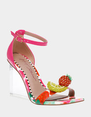HARLEN BERRY MULTI Clear Wedge Heel