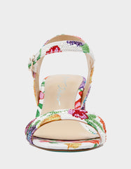 TAMY BRIGHT MULTI Women's Floral Block Heel Sandal