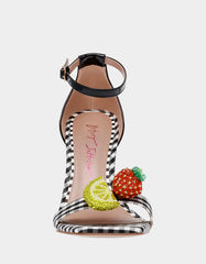 HARLEN BLACK MULTI Gingham Sandal