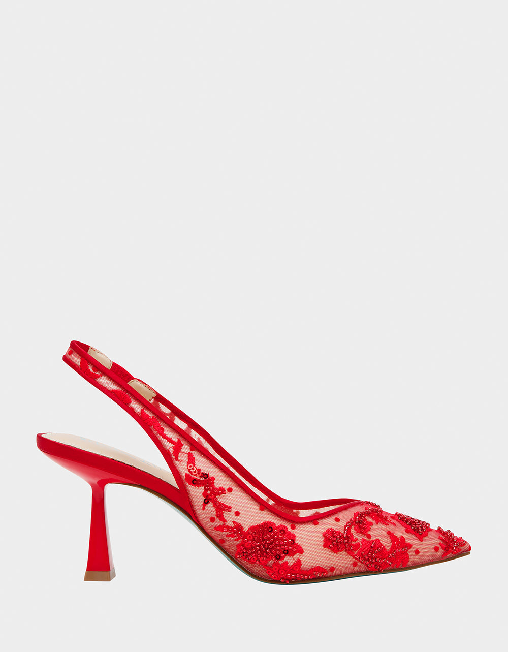 NIKKI RED Pointed Toe Slingback Heel