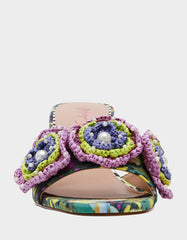 DIETRICH BRIGHT MULTI Square-Toe Mule Heel