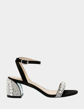 TINA BLACK Pearl Block Heel Sandal