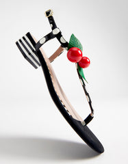 ASBURY BLACK WHITE MULTI Cherry Sandals