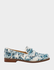 ARON BLUE FLORAL Loafers
