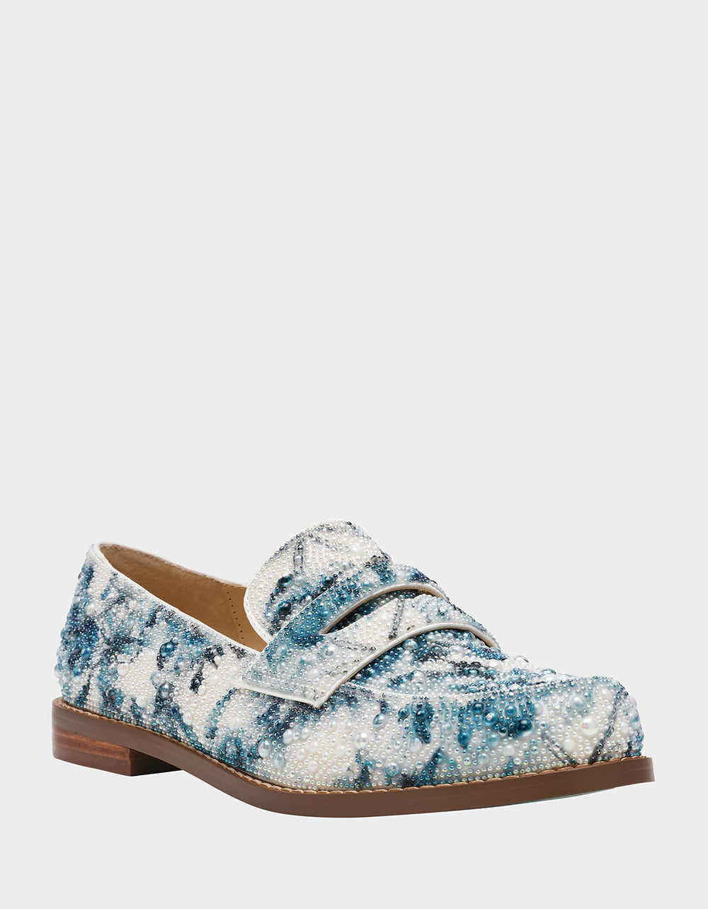 ARON BLUE FLORAL Loafers